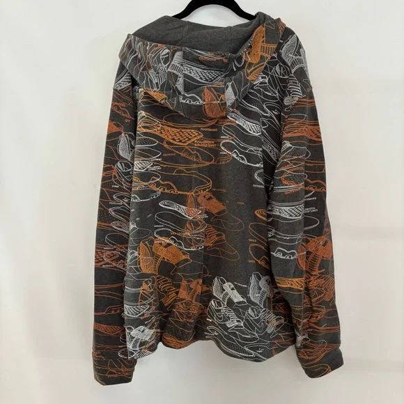 Nike Rare Vintage “Just Do It” 2-Way Zip Hoodie Gray/Orange/White Size XXL